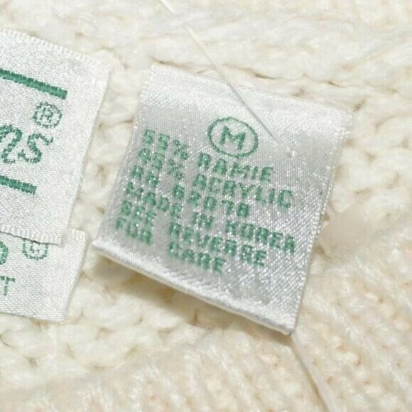 Vintage 80s Cottagecore Floral Handknit Sweater Medium New - Picture 4 of 7